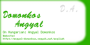 domonkos angyal business card